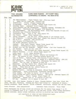 KJHK PLAYLIST 1982